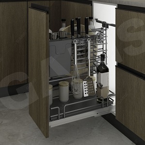 Giá dao thớt, gia vị, chai lọ thép phủ Nano nan Oval GMN230 GMN235 GMN240